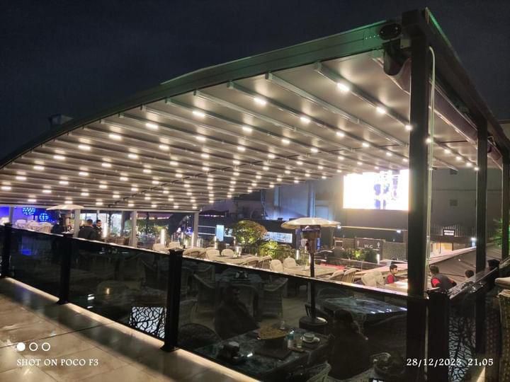 Ticari Teras Motorlu Pergola LED
